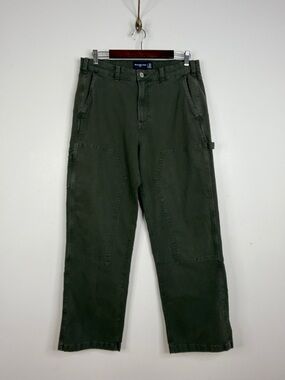 Abercrombie & Fitch Jeans Mens 33 x 29 Gray Brown Baggy Carpenter Double Knee